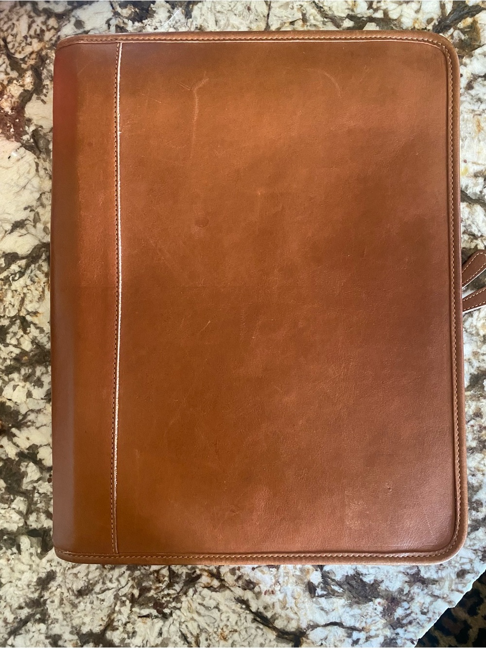 Vintage Coach Leather Zip Padfolio in Cognac Brown - Picture 4 of 4